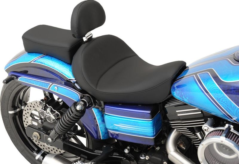 Solosadel Drag Specialties EZ Glide II svart dubbel diamond Dyna 06-17, Softail 00-17