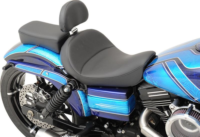 Solosadel Drag Specialties EZ Glide II svart dubbel diamond Dyna 06-17, Softail 00-17