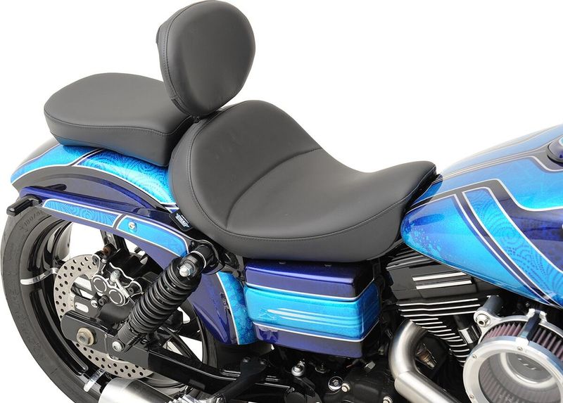 Solosadel Drag Specialties EZ Glide II svart dubbel diamond Dyna 06-17, Softail 00-17