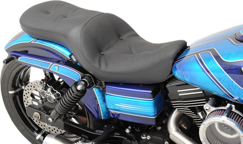 Sadel Drag Specialties Touring Low Profile Pillow svart