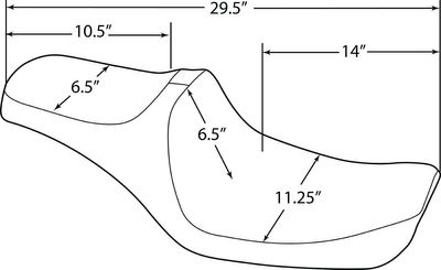 Sadel Drag Specialties Predator III slät Dyna 96-03