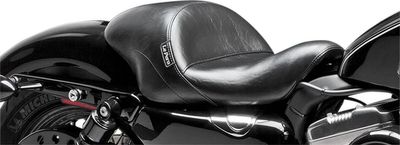 Solosadel fram Le Pera Aviator slät svart Sportster 04-22
