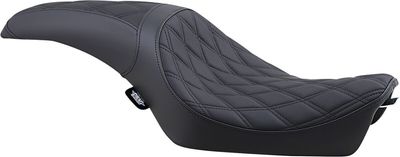 Sadel Drag Specialties Predator diamond svart dubbel Sportster 10-22