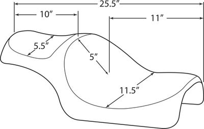 Sadel Drag Specialties Caballero 2 vinyl diamond svart Sportster 04-22
