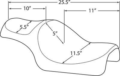 Sadel Drag Specialties Caballero 2 vinyl diamond svart Sportster 04-22