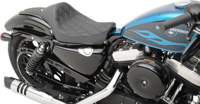 Solosadel Drag Specialties diamond svart dubbel Sportster 10-22