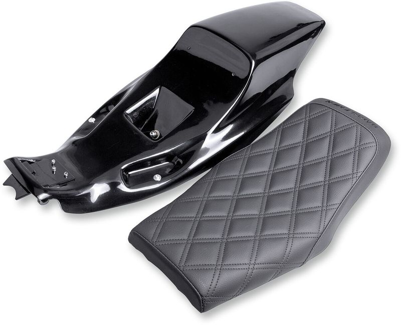 Sadel bakdel Saddlemen vinyl svart Sportster 04-22 Z4281