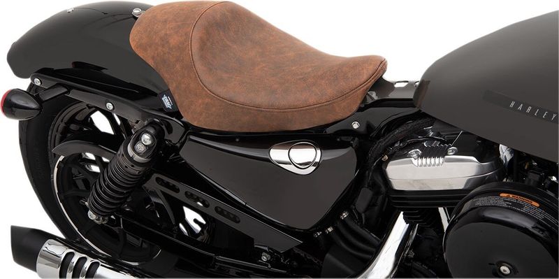 Solosadel Drag Specialties 3/4 brun läder Sportster 04-22