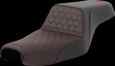 Sadel Saddlemen Honeycomb Step-Up H-D 04-22 röd