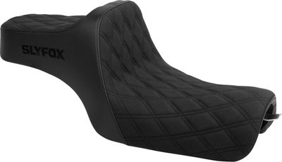 Sadel Slyfox Noon dubbel diamond Sportster 04-22 svart