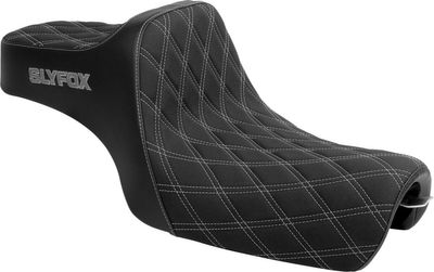 Sadel Slyfox Noon dubbel diamond Sportster 04-22 silver