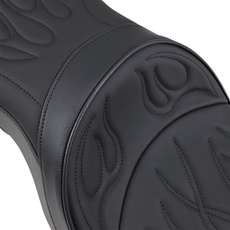 Touringsadel Drag Specialties Low-Profile vinyl svart flame Sportster 04-22