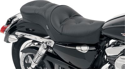 Touringsadel Drag Specialties Low-Profile Pillow vinyl svart Sportster 04-22