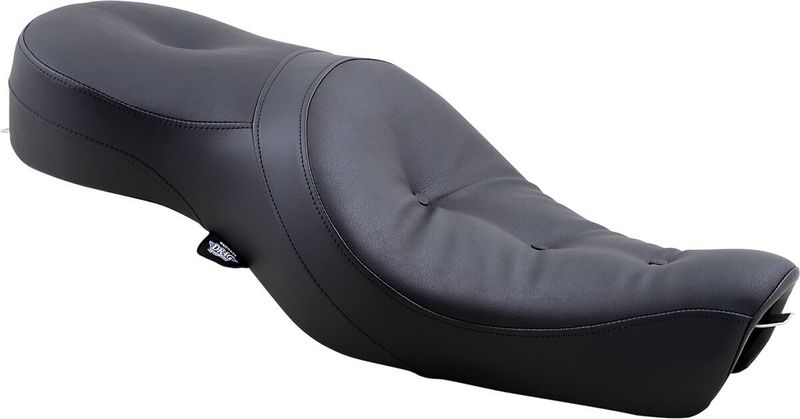 Touringsadel Drag Specialties Low-Profile Pillow bred vinyl svart Sportster 04-22