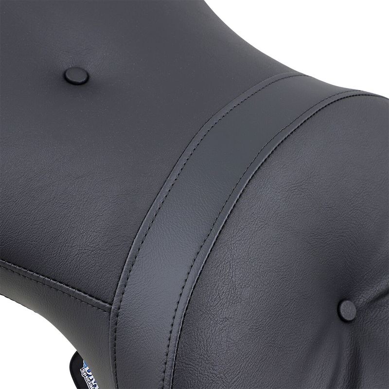 Touringsadel Drag Specialties Low-Profile Pillow bred vinyl svart Sportster 04-22