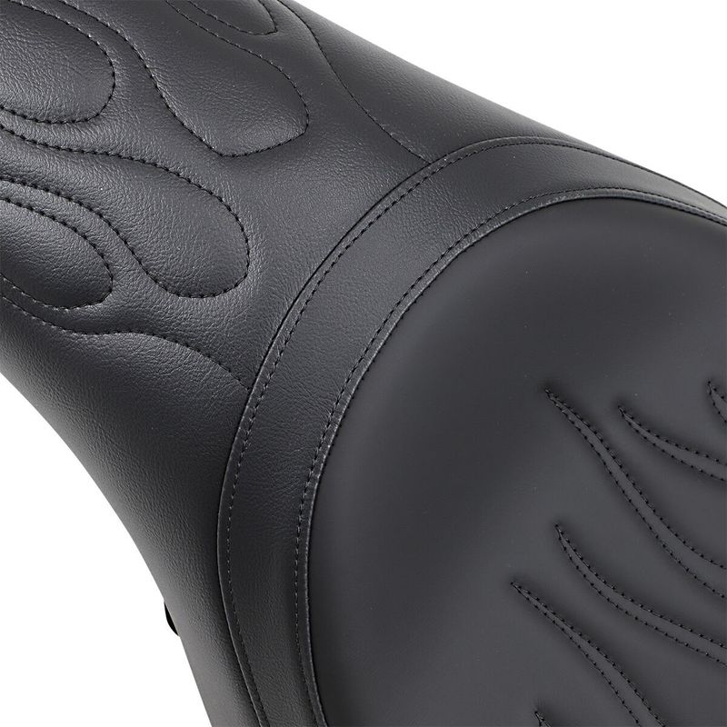 Sadel Drag Specialties Predator vinyl svart flame Sportster 04-22