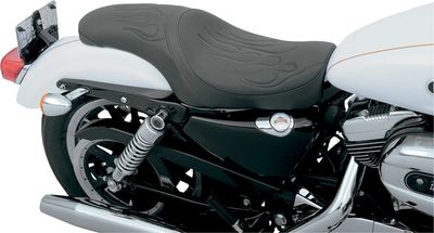 Sadel Drag Specialties Predator vinyl svart flame Sportster 04-22