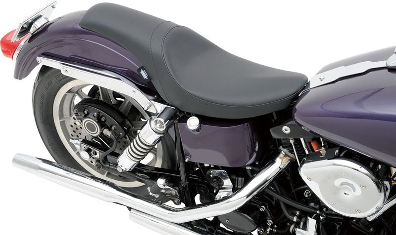 Sadel Drag Specialties Predator vinyl svart slät H-D 58-84