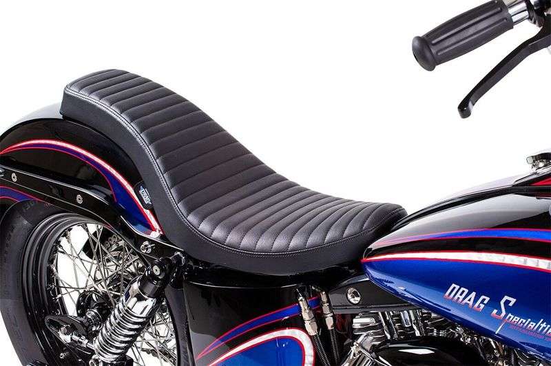 Sadel Drag Specialties Spoon-Style vinyl svart H-D 58-84