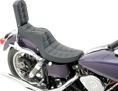 Sadel Drag Specialties King Queen vinyl svart H-D 58-84