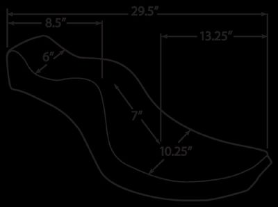 Sadel Drag Specialties King Queen vinyl svart H-D 58-84