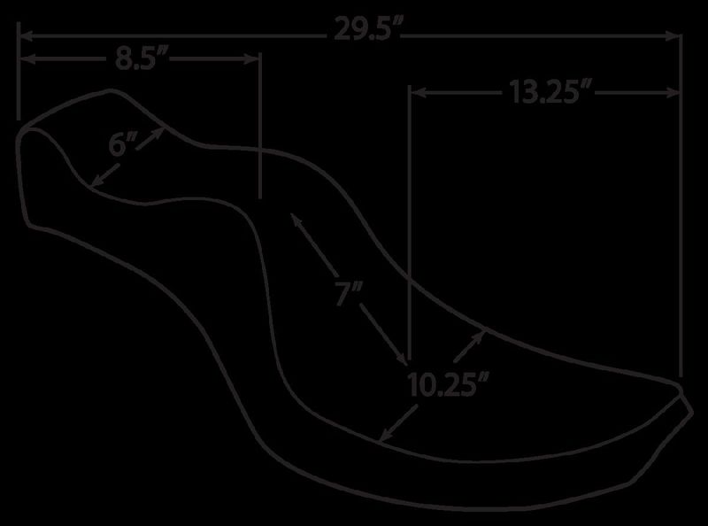 Sadel Drag Specialties King Queen vinyl svart H-D 58-84