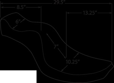 Sadel Drag Specialties King Queen vinyl svart H-D 58-84