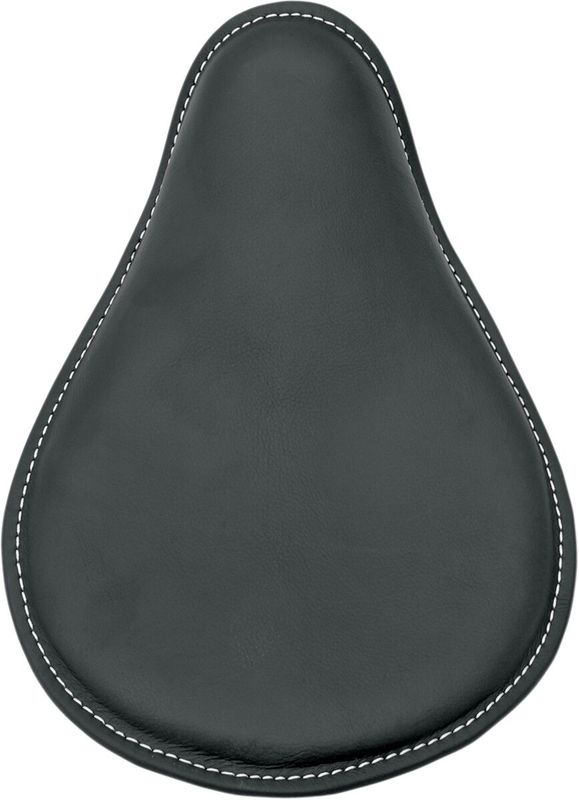 Solosadel fjäder Drag Specialties Low-Profile läder vit 0806-0028