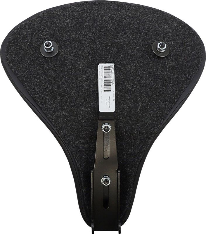Solosadel fjäder Drag Specialties läder svart slät