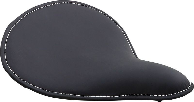 Solosadel fjäder Drag Specialties Low-Profile läder vit 0806-0055