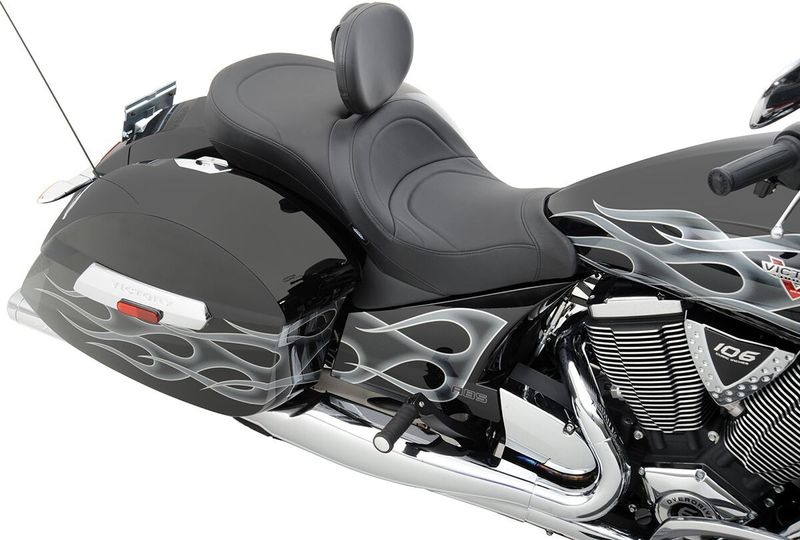 Touringsadel Drag Specialties Low-Profile läder svart Victory 10-15