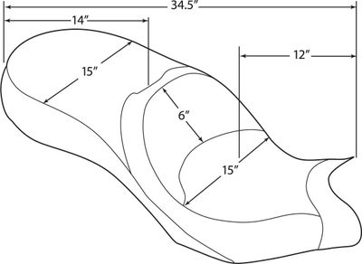 Touringsadel Drag Specialties Low-Profile läder svart Victory 10-15