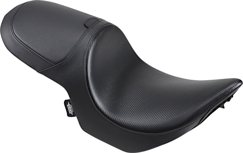 Sadel Drag Specialties Predator vinyl svart kolfiber Victory 05-14