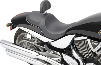 Sadel Drag Specialties Predator vinyl svart kolfiber Victory 05-14