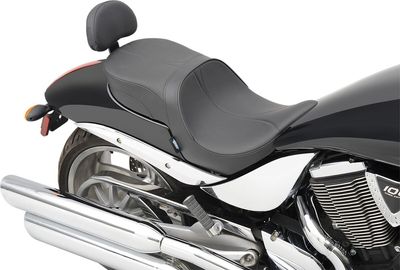 Touringsadel Drag Specialties Low-Profile vinyl svart Victory 05-14