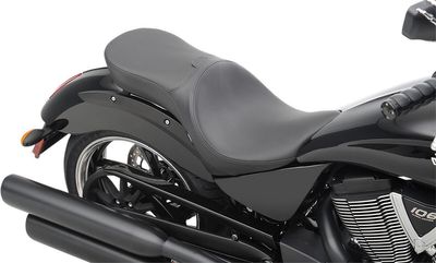 Touringsadel Drag Specialties Ez Glide II Low-Profile läder vinyl svart dubbel 0810-1605
