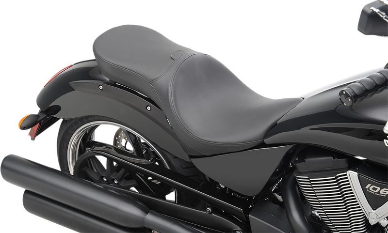 Touringsadel Drag Specialties Ez Glide II Low-Profile läder vinyl svart dubbel 0810-1605