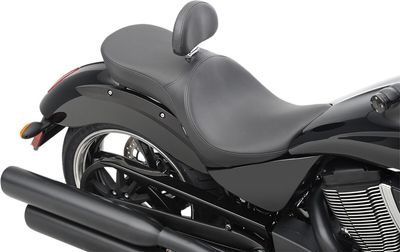 Touringsadel Drag Specialties Ez Glide II Low-Profile läder vinyl svart dubbel 0810-1605