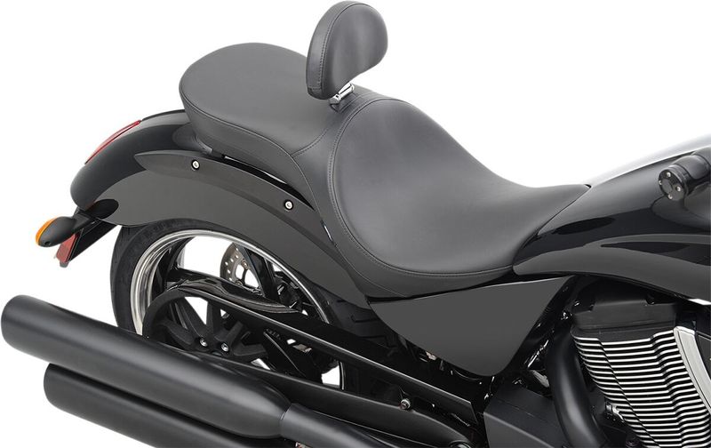 Touringsadel Drag Specialties Ez Glide II Low-Profile läder vinyl svart dubbel 0810-1605