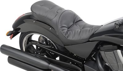 Touringsadel Drag Specialties Ez Glide II Low-Profile läder vinyl svart dubbel 0810-1607