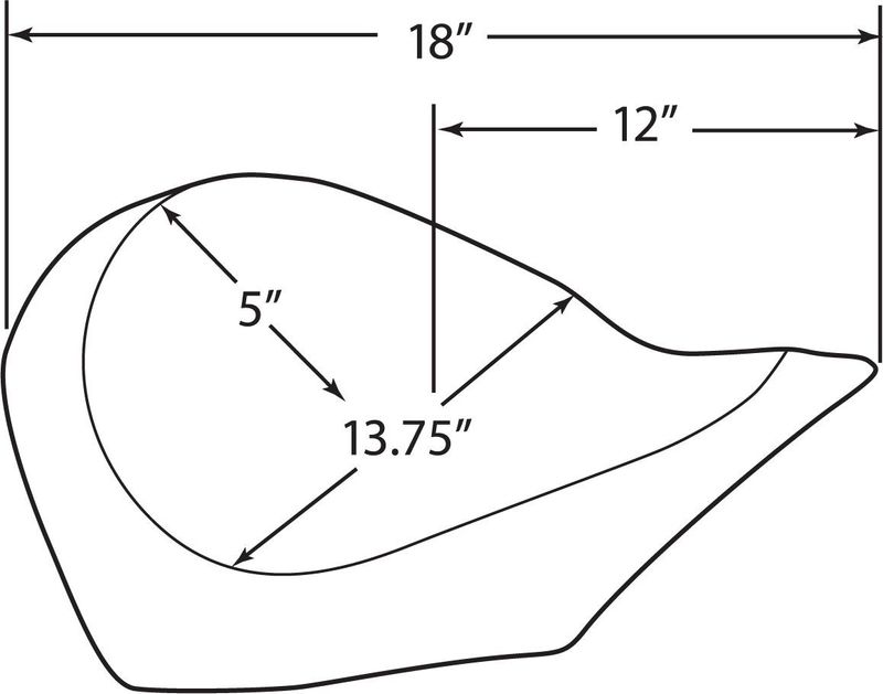 Solosadel Drag Specialties Low-Profile diamond röd svart Victory 03-17