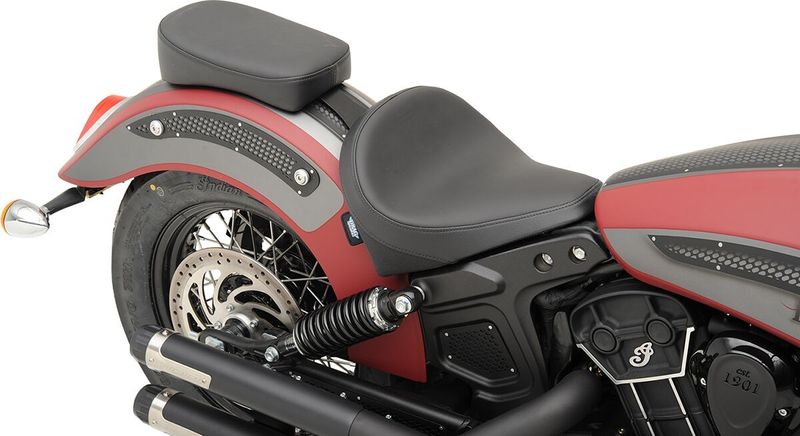 Passagerarsadel Drag Specialties slät svart Indian 18-22, Victory 15-17