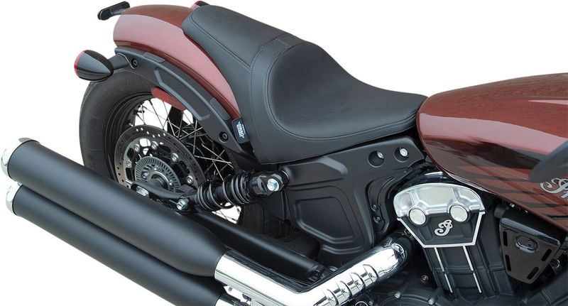 Solosadel Drag Specialties 3/4 svart slät Indian 18-24