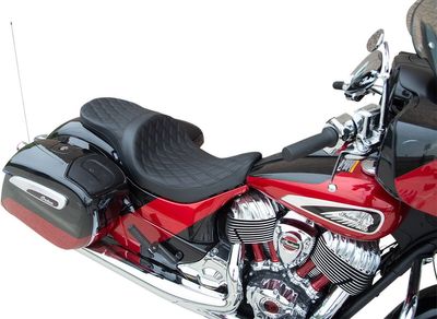 Touringsadel Drag Specialties Low-Profile Ddiam svart Indian 14-upp