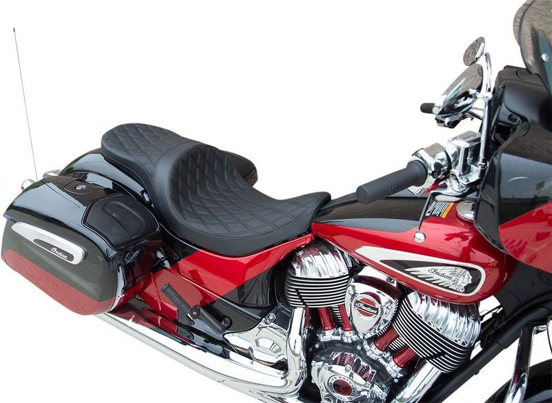 Touringsadel Drag Specialties Low-Profile Ddiam svart Indian 14-upp