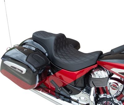 Sadel Drag Specialties Predator III Prediii Ddia svart dubbel Indian 14-upp