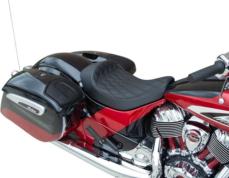 Solosadel Drag Specialties Ddia svart dubbel diamond Indian 14-upp