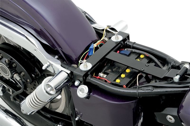 Monteringssats fjädersolosadel fram Drag Specialties stål svart H-D 58-84