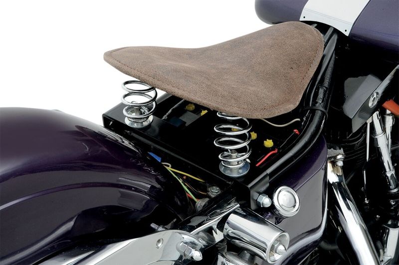 Monteringssats fjädersolosadel fram Drag Specialties stål svart H-D 58-84