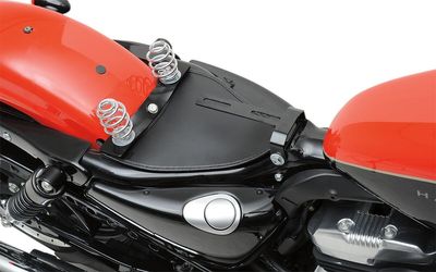 Monteringssats fjädersolosadel Drag Specialties stål svart Sportster 04-22